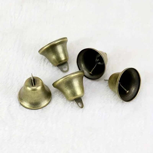 5pcs/set Thickened 38mm/1.5in Retro Horn Opening Bell Bell Round Bell Sound Loud and Crisp Christmas Bell