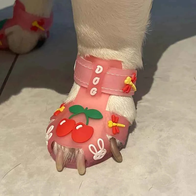 Breathable pet shoes for summer, sandals and rain boots for small dogs, stylish dog rain boots and sandals, pet supplies, cool dog shoes