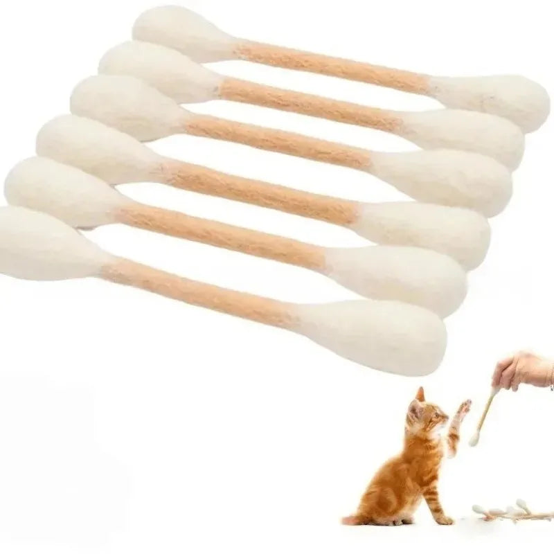 1-8Pcs Creative Large Cotton Swab Shaped Catnip Toy Giant Kitten Grinding Biting Stick Durable Teeth Cleaning And Grinding Rope