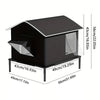 Elevated Pet House-Bed Moisture-Proof Design Cat House Weatherproof for Indoor or Outdoor Use Fits Small or Medium Pets - Play Paws Toys