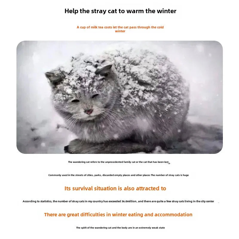 Stray Cat dog House Waterproof Outdoor Winter Warm Pet Cave Sleeping Beds Home Foldable Washable for Small Dog Puppy Supplies - Play Paws Toys