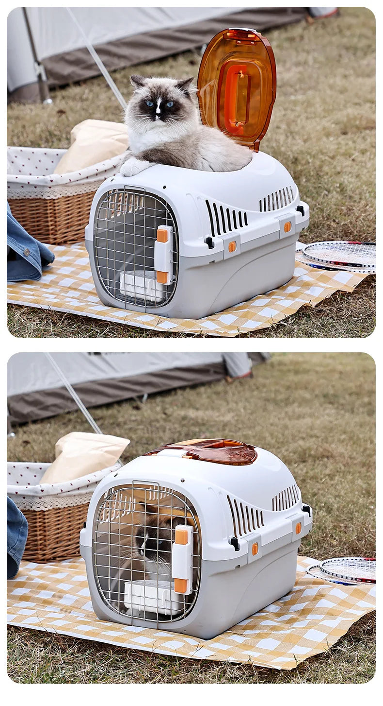 New pet aviation case, convenient, breathable, suitable for outdoor travel, cage for cats and dogs, and pet only - Play Paws Toys