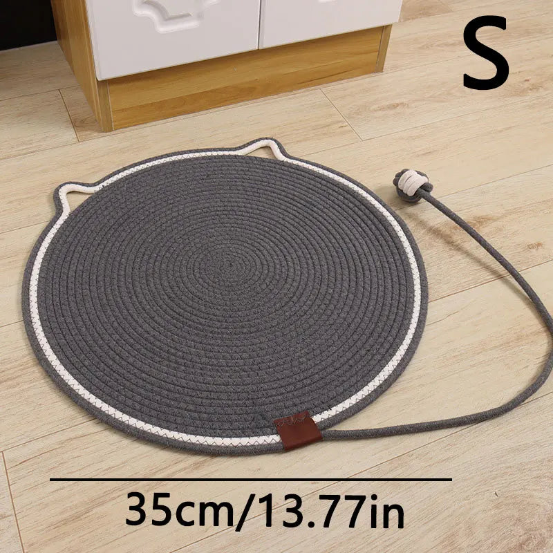 Round Cat Scratch Pad Cotton Rope Pet Sleeping Cat Scratch Board Sofa Furniture Paw Protector