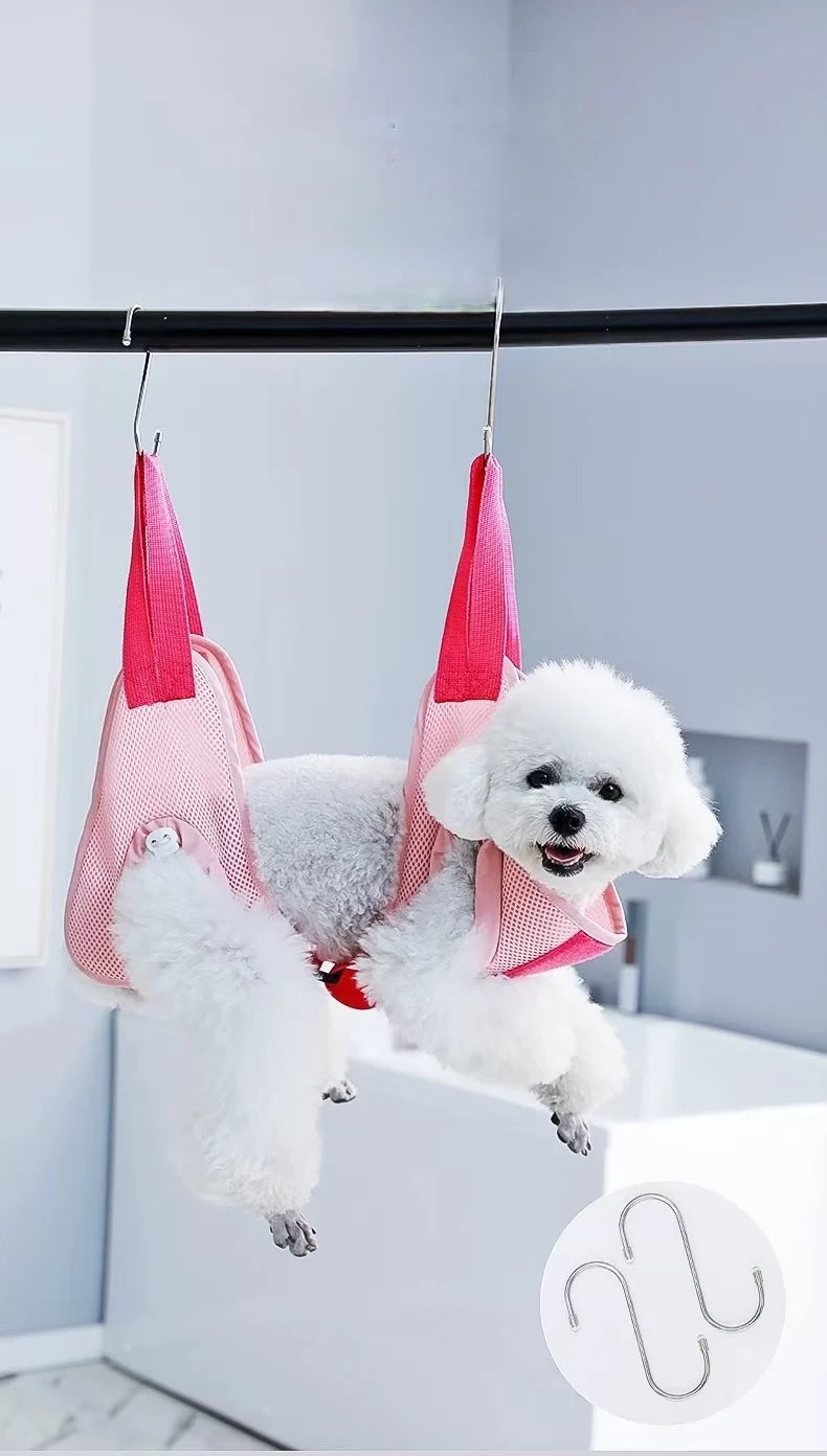 Adjustable Pet Grooming Hammock Helper Cat Dog Beauty Hammock Puppy Grooming Cuting Nails Hammock Tool Bag Pet Accessories