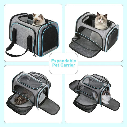 Portable Cat Backpack Carrier Foldable Expandable Pet Travel Bag Airline Approved Breathable Pet Carrier for Dog Pet Accessories - Play Paws Toys