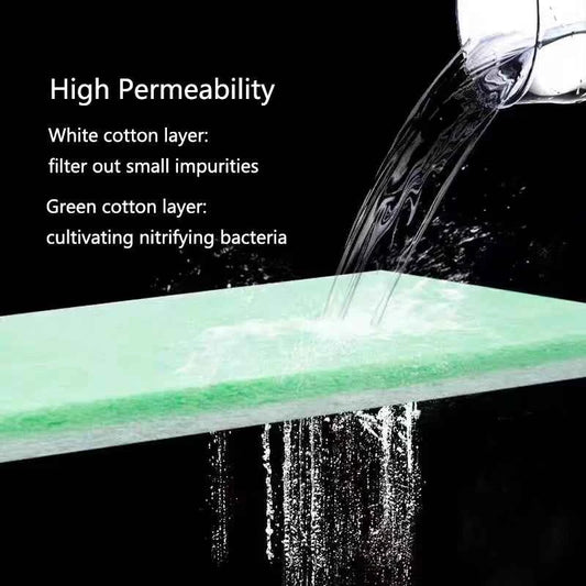 Biochemical Green White Aquarium Cotton Sponge Fish Tank Filtration Foam Green Spongs Aquarium Accessories Water Filter Cotton