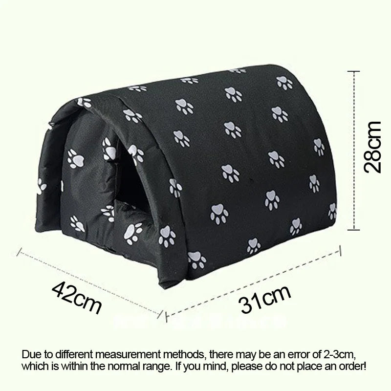 Winter Outdoor Cats House Washable Wide Applications Pet House for Pet Indoor House Shelter Keep Warm - Play Paws Toys