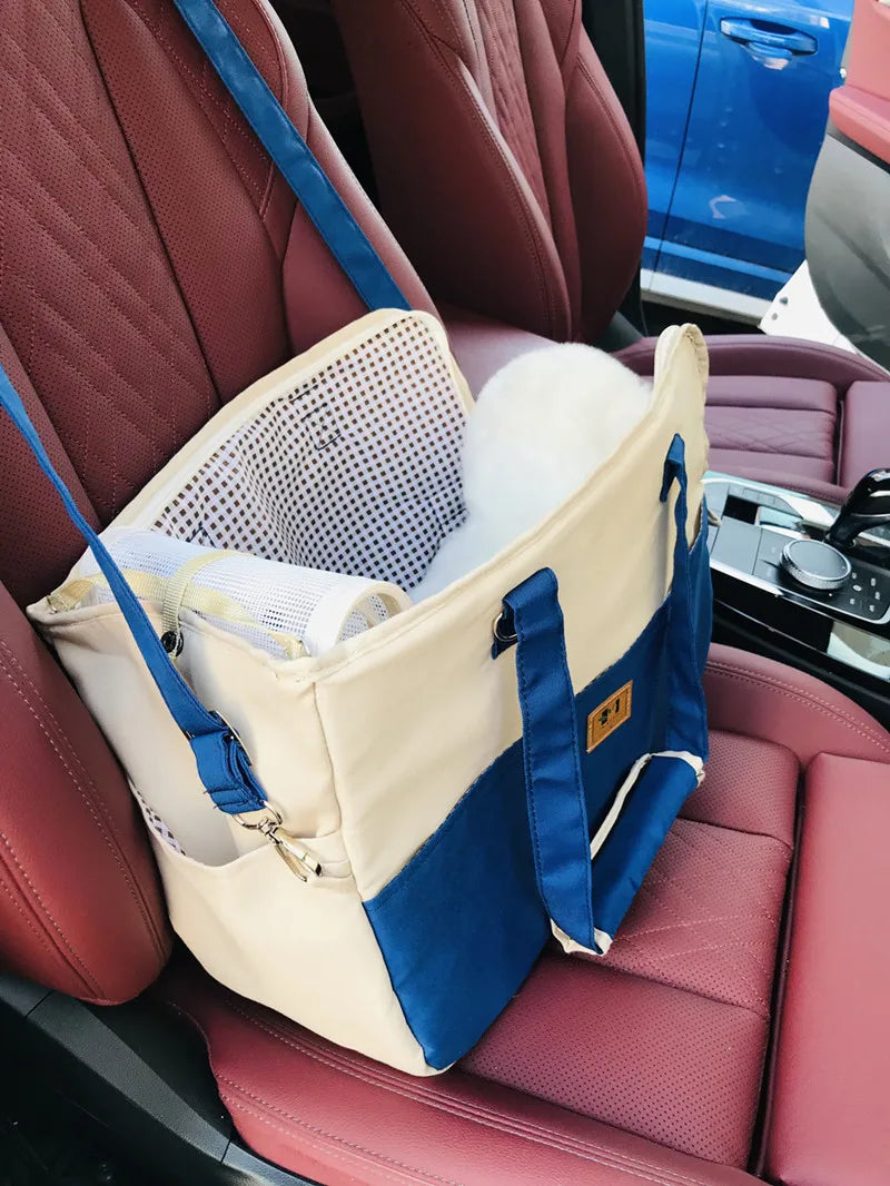 Dog Car Seat Dog Booster Car Seat Cat Carrier Bag Cat Bed for Small Dogs Cats Pet Car Seat with Pad and Straps for Dogs Cats - Play Paws Toys