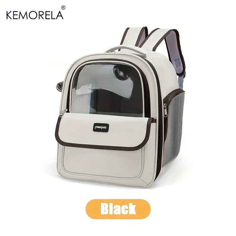 KEMORELA Pet Backpack for Cats And Dogs Large Outdoor Transparent Capsule Breathable Carrying Bag Pet Supplies - Play Paws Toys