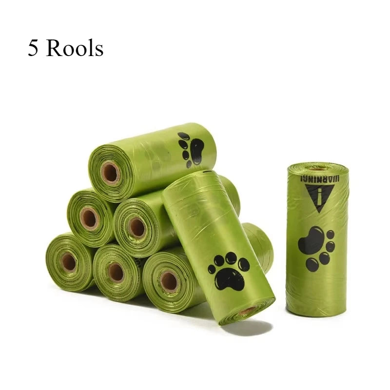 Dog Poop Bags Non-Stick Dog Waste Bags for Dogs Cats Outdoor Home Clean Refill Garbage Bag Pet Supplies 15 Bags/Roll