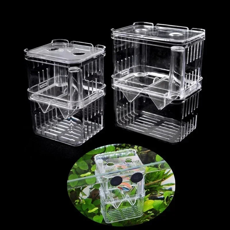 Transparent Fish Aquarium High Clear Breeding Isolation Box Pet Supplies Breeder Tank Double Guppies Hatching Incubator