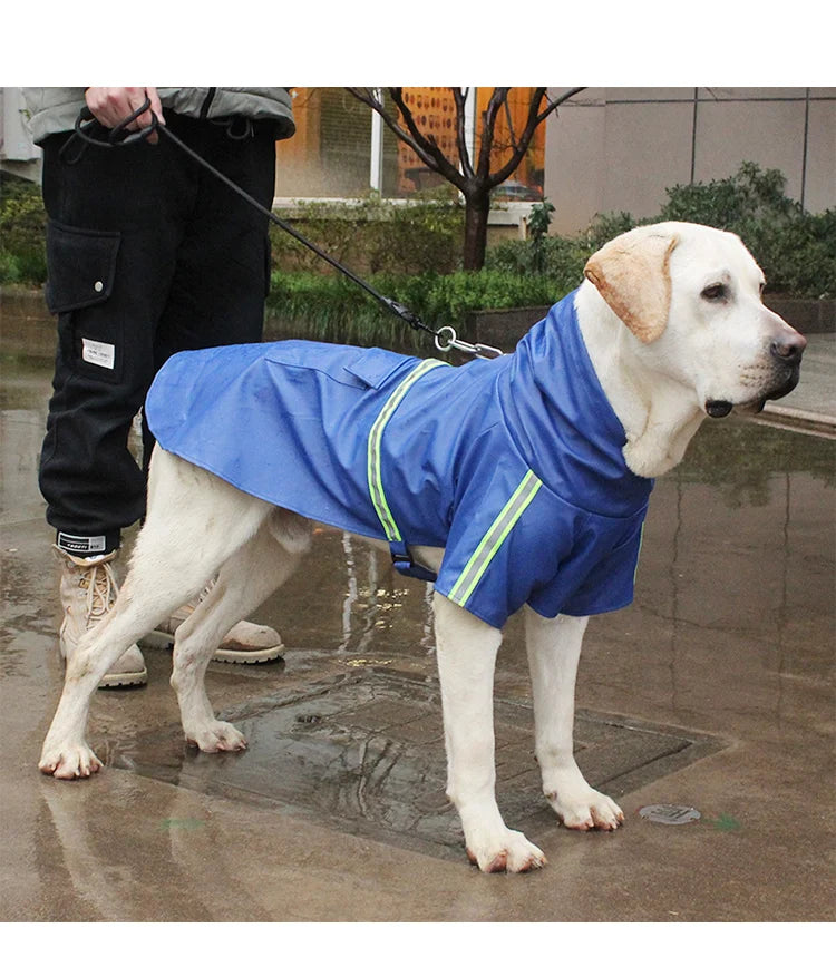 Waterproof Large Dog Raincoat Corgi Cloak Style Puppy Dog Clothes Reflective Pet Windproof Rainproof Hooded Raincoat for Dog