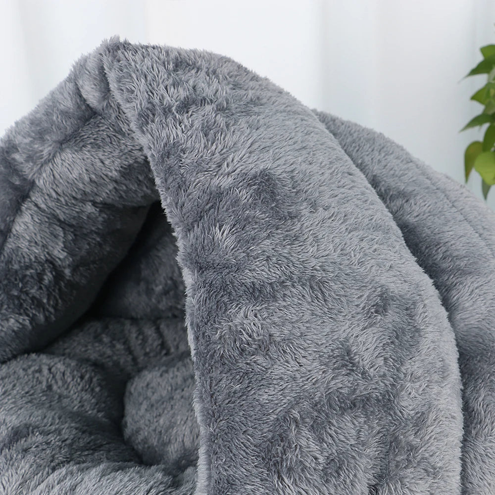 Soft Cat Bed Winter Warm Plush Pet Puupy Kitten Nest Kennel Deep Sleep Cats Cave House For Cats Small Dogs Products - Play Paws Toys