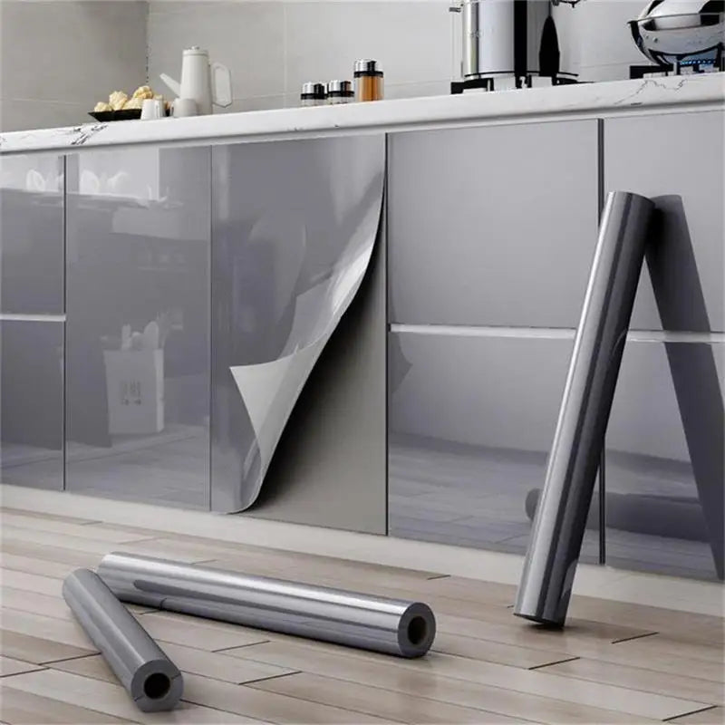 3D Self-Adhesive Wall Stickers Kitchen Ambry Furniture Decor Vinyl Waterproof Wallpaper Stick Roll Home Decor Contact Paper PVC