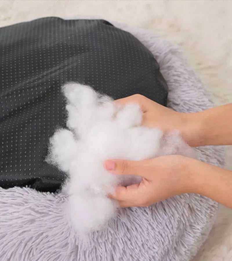 40-60cm Round Pet Bed for Large Dog Bed Super Soft Cat Bed Long Plush Dogs Basket Cushion Cat Bed Cat Mat Animals Sleeping Sofa
