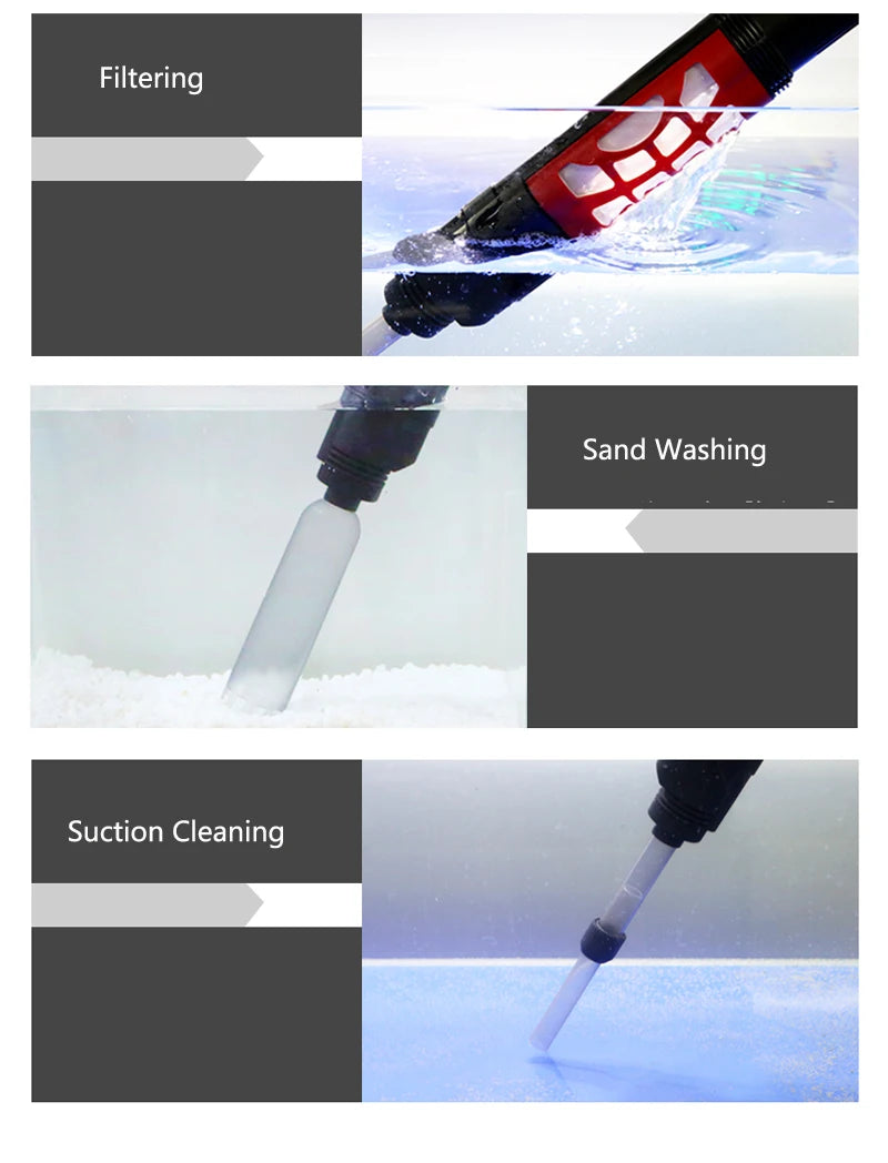 Sunsun 220V Automatic Gravel Electric Cleaner Water Filter Sand Washer Siphon Vacuum Cleaning Tool for Fish Tank Aquarium