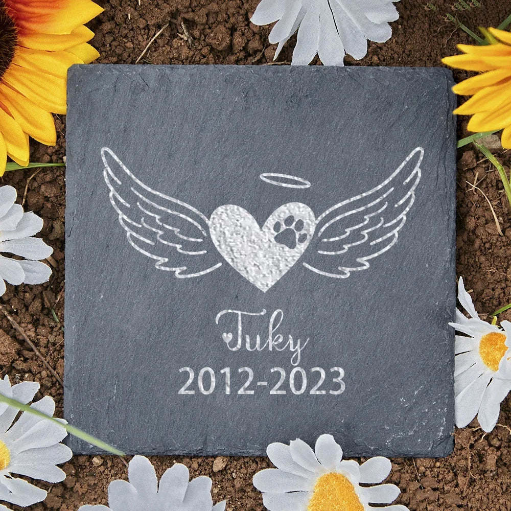Personalized Pet Memorial Stone Custom Dogs Name of Death Personalized Pet Loss Gifts Dog Grave Marker Plaque Tombstone Custom
