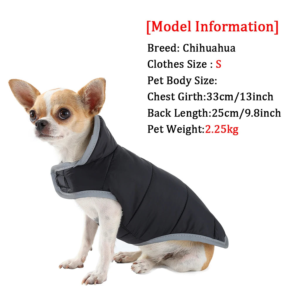 Reversible Pet Cat Clothes For Small Medium Dogs Cats Winter Warm Dog Jacket Reflective Kitten Costume Sphynx Bulldog Clothing - Play Paws Toys