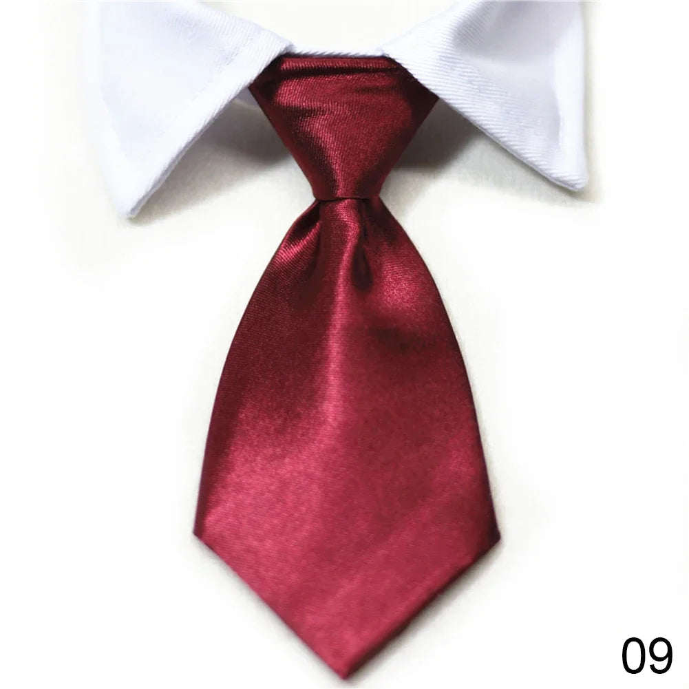 Pet Dog Cat Formal Necktie Tuxedo Bow Tie Black and Red Collar for Dog Cat Pet Accessories Suit for Small Medium Dogs and Cats