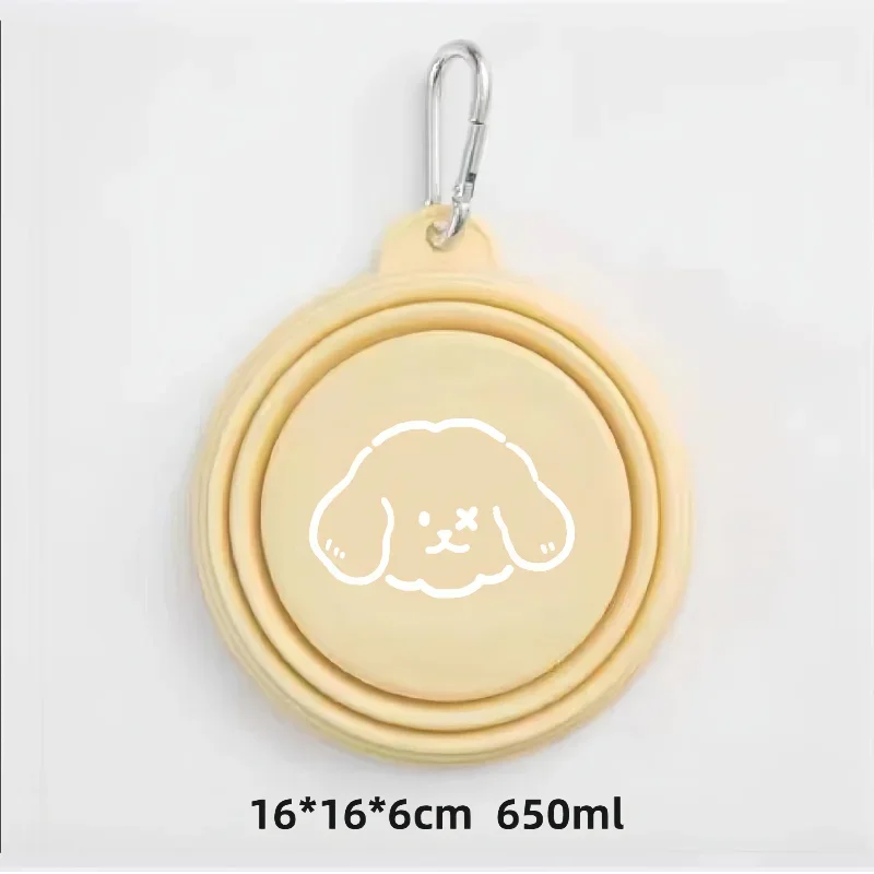 Dog Pet Folding Silicone Bowls 350ml/650ml Outdoor Travel Foldable Portable Cat Food Water Container Feeding Tray Bowls