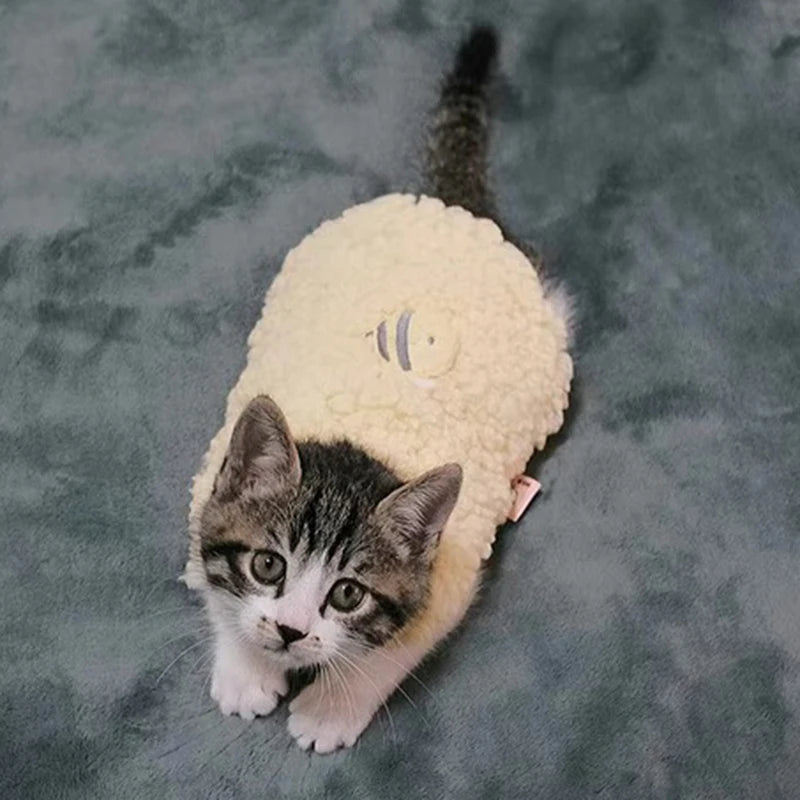Newborn Cat Kitten Velvet Clothing Winter Warm Little Pet Sweater for Small Animals Bunny Pullovers Clothes Teacup Poodle XXXS - Play Paws Toys