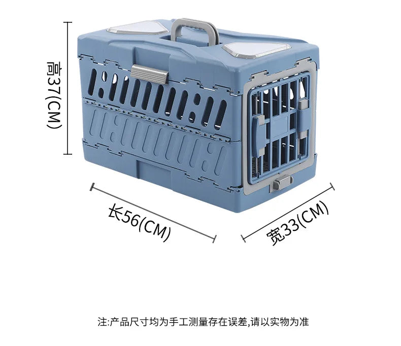 Pet Supplies Car Portable Cat Cage Portable Foldable Flight Case Breathable Kennel For Outing Pet Check-in Box - Play Paws Toys