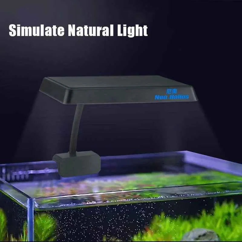 220V Aquarium LED Light Full Spectrum Water Grass High Brightness Fish Tank Aquatic Plant Clip-on Lamp Energy-saving Lighting