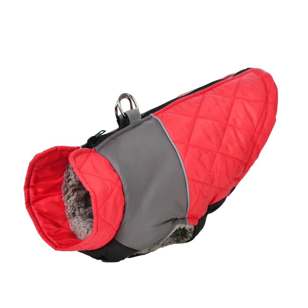 Fleece Warm Dog Clothes For Small Medium Dogs Cats Winter Elasticity Windproof With D-ring Puppy Jacket Chihuahua Pet Costume
