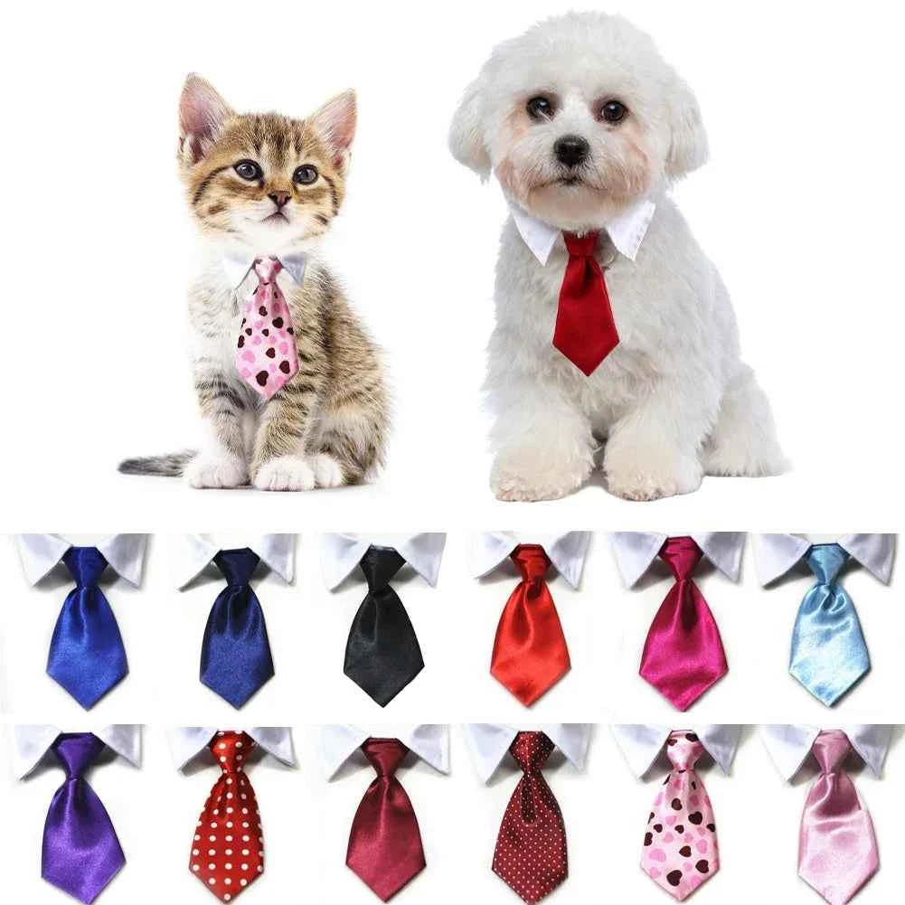 Pet Dog Cat Formal Necktie Tuxedo Bow Tie Black and Red Collar for Dog Cat Pet Accessories Suit for Small Medium Dogs and Cats