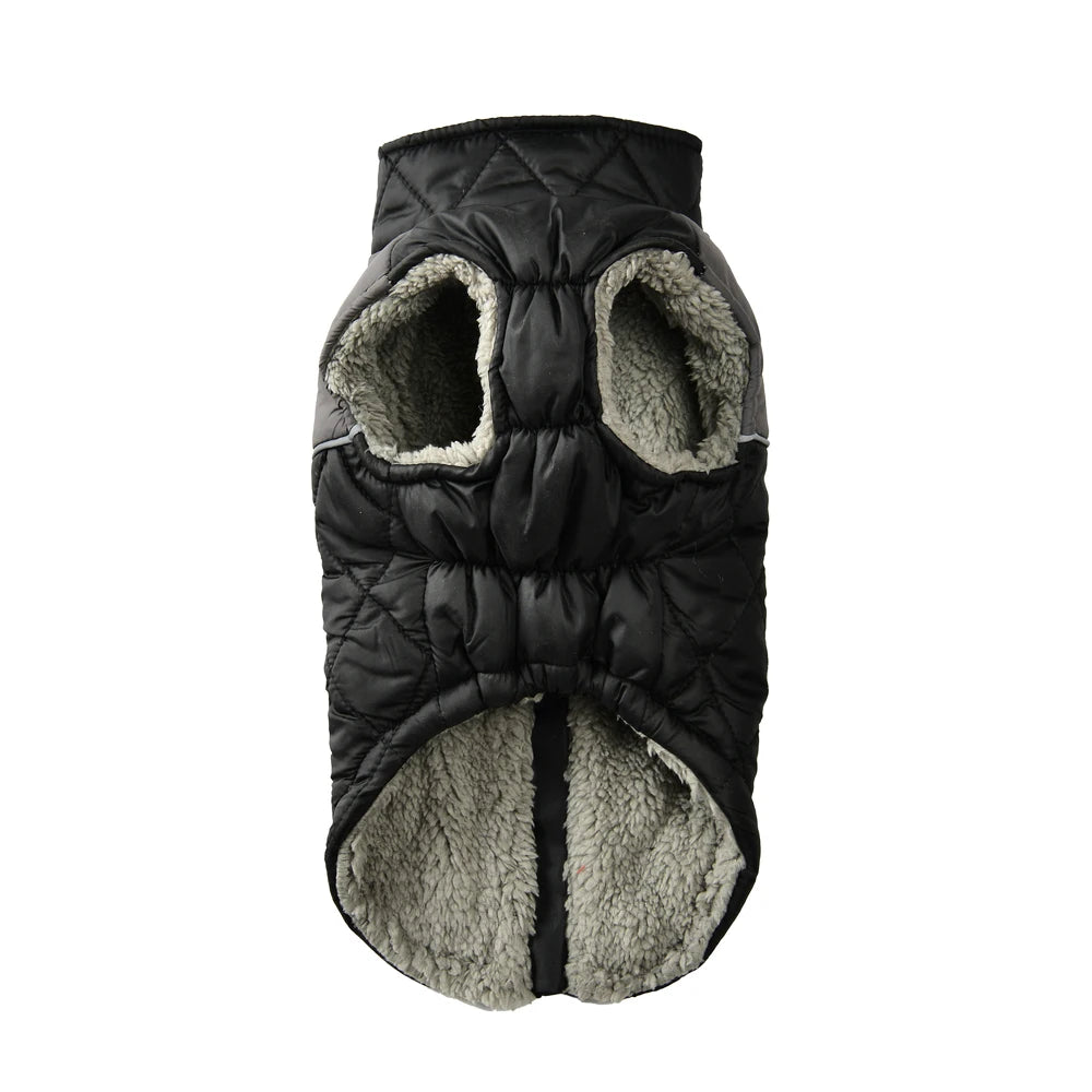 Fleece Warm Dog Clothes For Small Medium Dogs Cats Winter Elasticity Windproof With D-ring Puppy Jacket Chihuahua Pet Costume