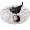 Winter New Arrival Plush Cat Tunnel Bed Foldable Two-in-One round Warmth Pet Nest Thickened Cozy Cuddly Cat Hideaway - Play Paws Toys