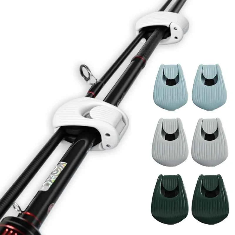 Portable Fishing Pole Holder Compact Fishing Rod Fixer Wall Mounted Strap Multifunctional Rod Holder Durable Retaining Clip