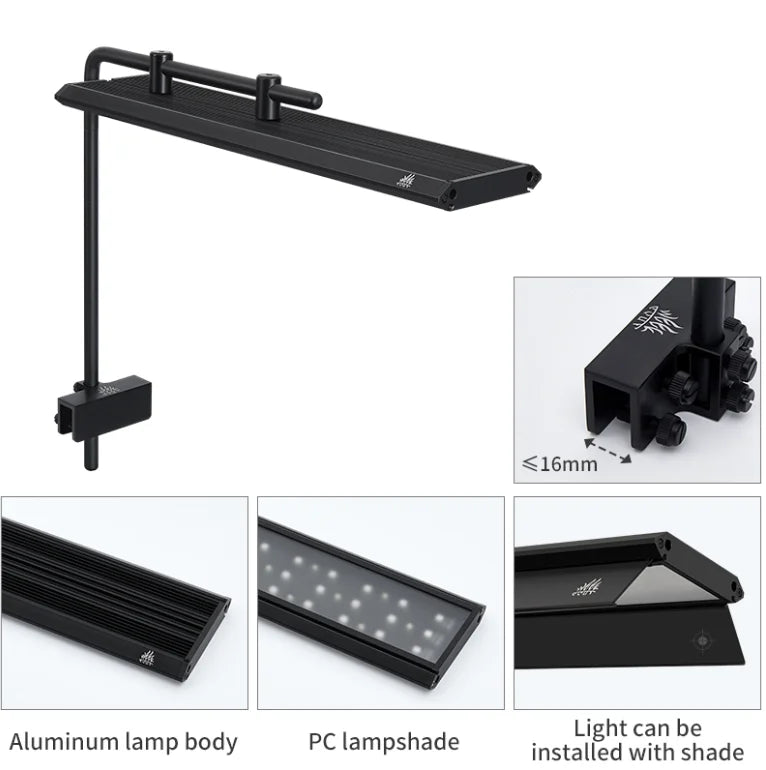 WEEK AQUA M Series RGB+UV Freshwater Planted Growing Light Water Grass Lamp Bluetooth for Aquatics Plants Aquarium