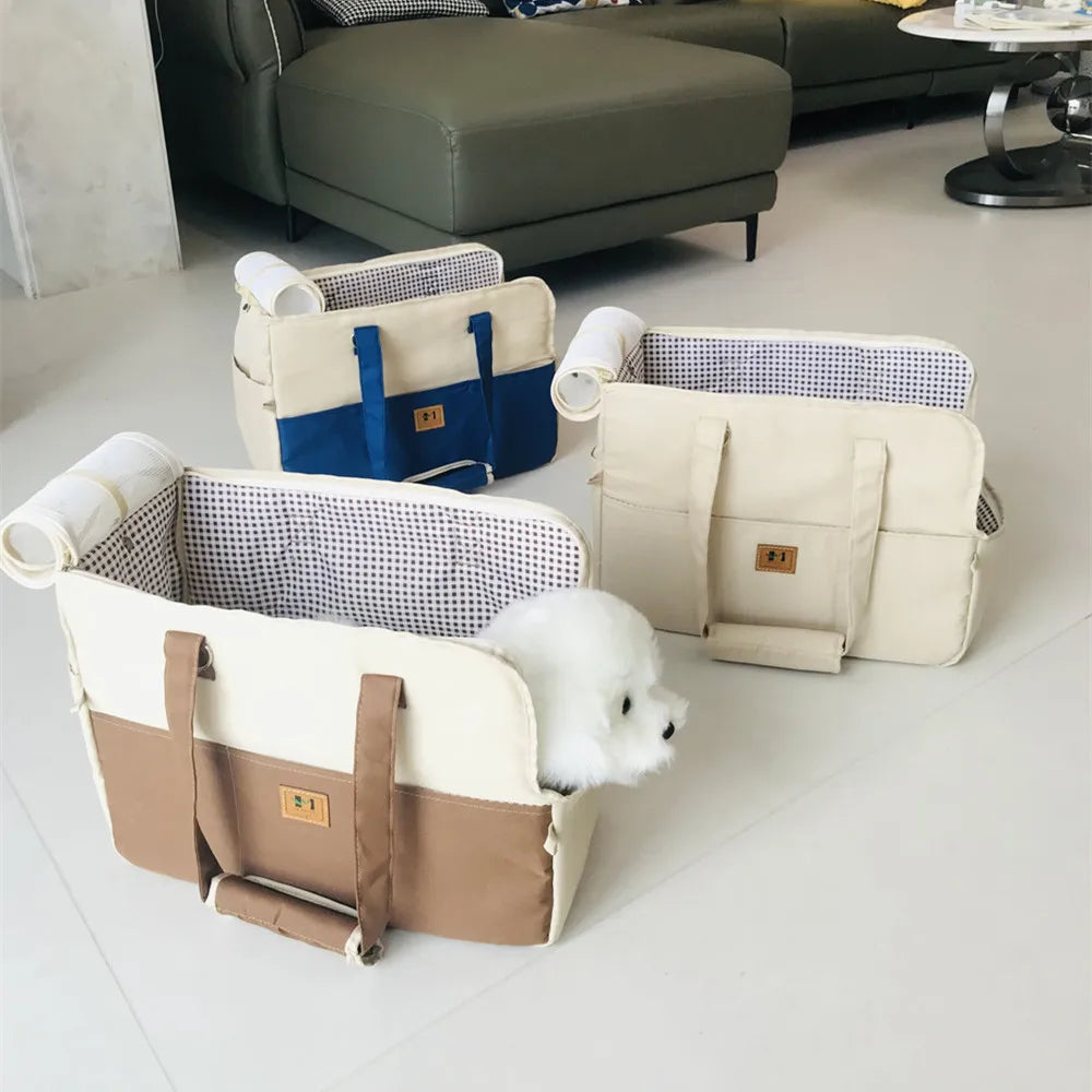 Dog Car Seat Dog Booster Car Seat Cat Carrier Bag Cat Bed for Small Dogs Cats Pet Car Seat with Pad and Straps for Dogs Cats - Play Paws Toys