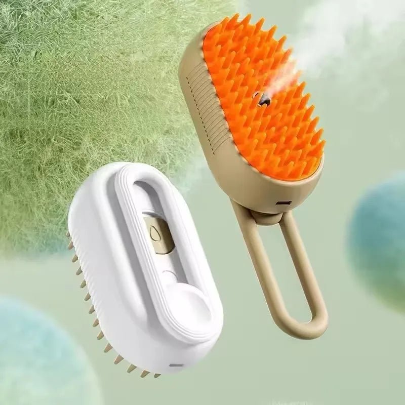 Electric 3-in-1 Pet Hair Brush - Steam Spray Massage Hair Removal Comb for Dogs And Cats Anti-Flying Hair Cleaning Brush