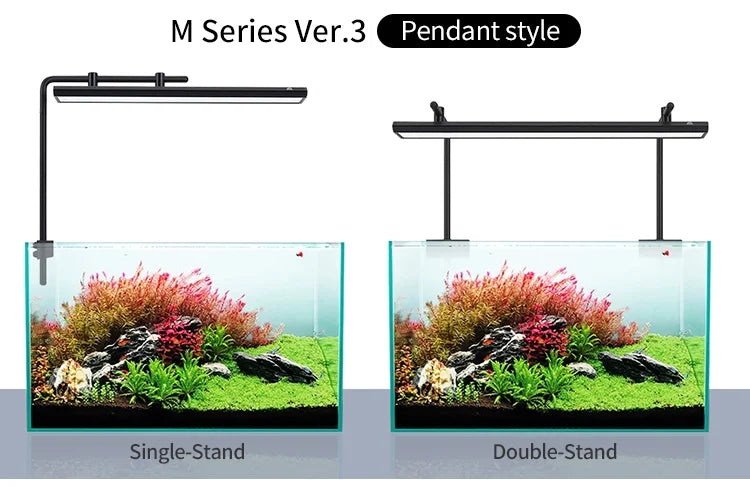 WEEK AQUA M Series RGB+UV Freshwater Planted Growing Light Water Grass Lamp Bluetooth for Aquatics Plants Aquarium
