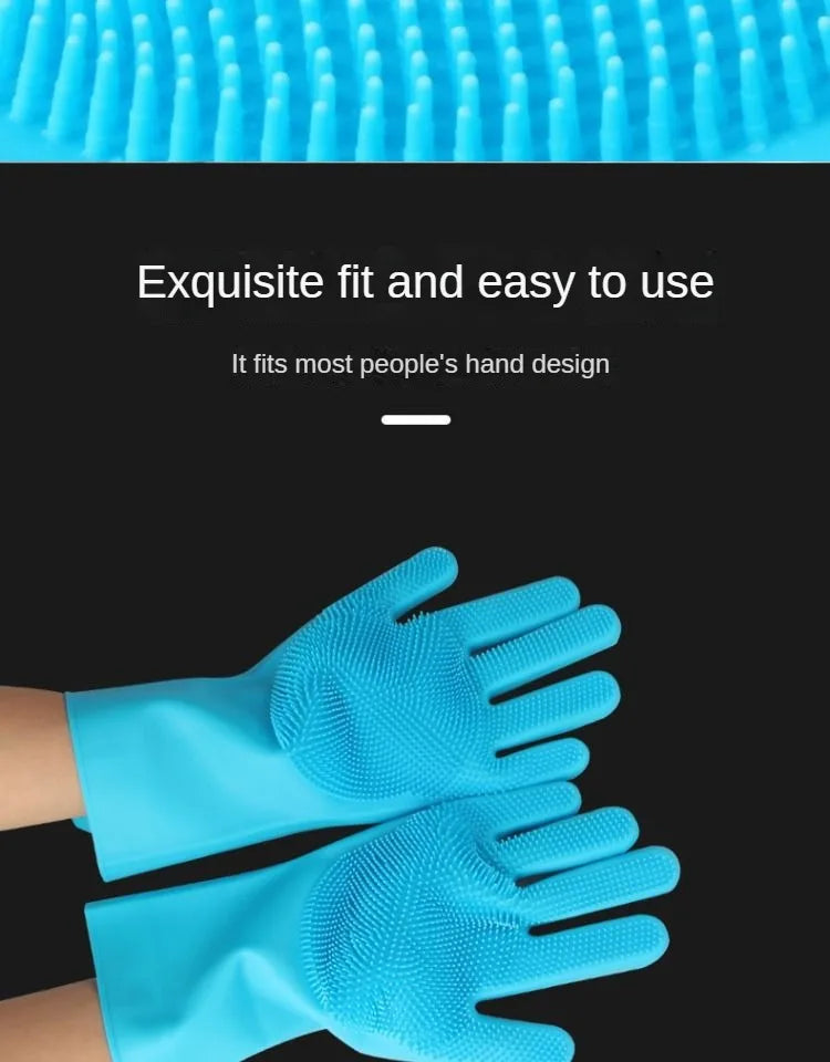 New magic Silicone Body Pet Bathing Gloves for Animal Perfect Bathe Shampoo Dog &Cat Brush Gloves