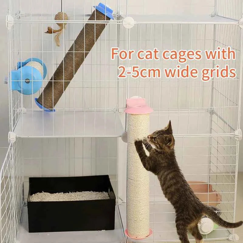 Cat Scratching Post Replacement Sisal Tree Refill Pole with M8 Screw Sisal Scratch Post Replacement Parts and Extension Post