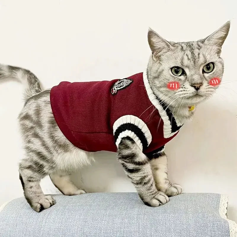 Autumn Winter Pet Cat Dog Sweater Warm Coat For Small Medium Large Dogs Kitten Pullover Puppy Vest Warm Pet Clothes Cat Costume - Play Paws Toys