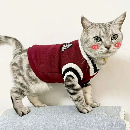 Autumn Winter Pet Cat Dog Sweater Warm Coat For Small Medium Large Dogs Kitten Pullover Puppy Vest Warm Pet Clothes Cat Costume - Play Paws Toys