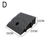 Car Driveway Ramp Kit 7/13cm Height  Portable Anti-Slip Wheel Chock Heavy Duty Threshold Ramps for Vehicle Maintenance & Loading