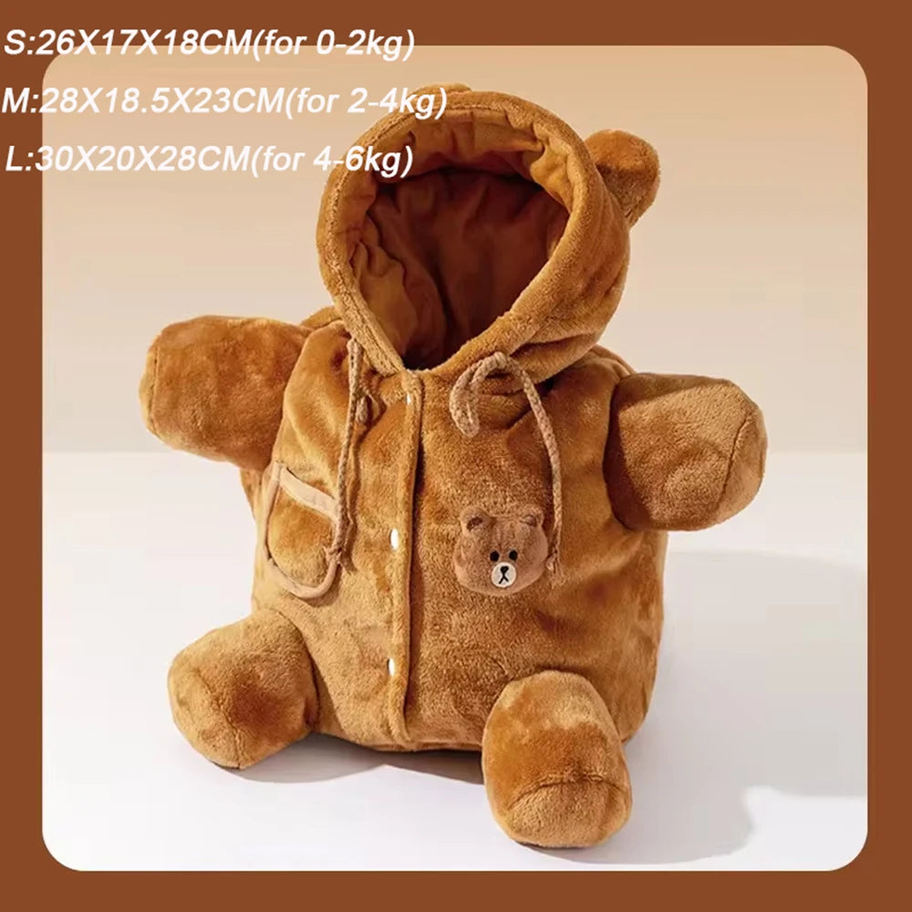 Portable Pet Cat Fall And Winter Speculation Handbag Warm Backpacks Dog Bag Autumn And Winter Warm And Windproof  Crossbody Bag - Play Paws Toys