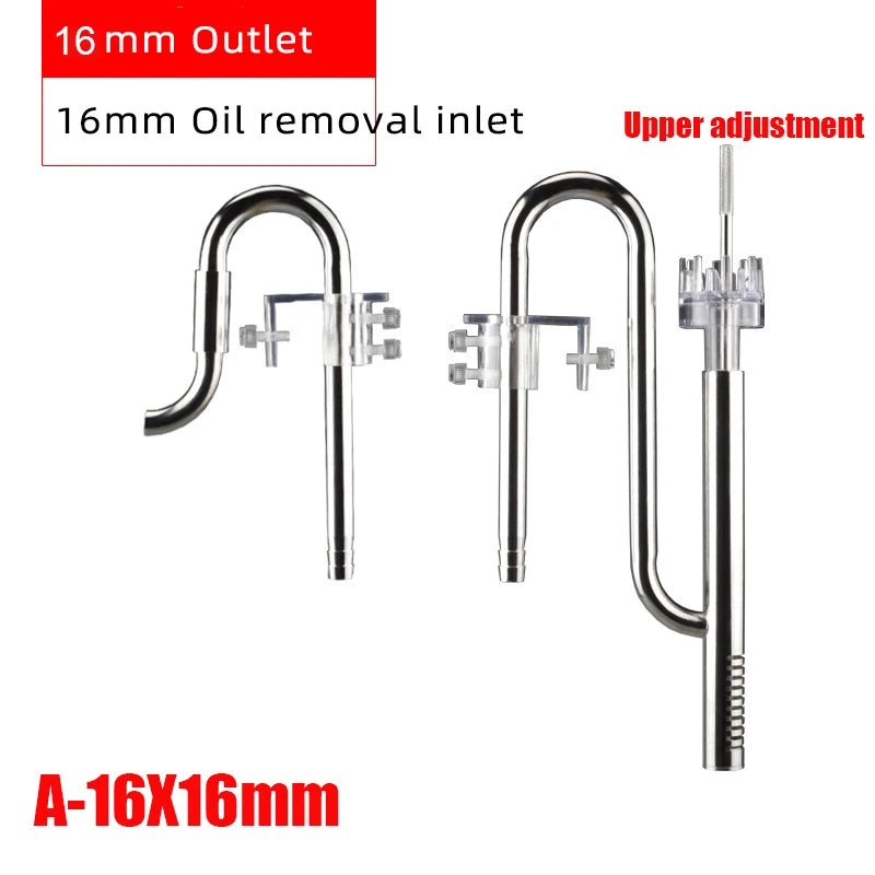 ZRDRAquarium Filter Stainless Steel External Filter Accessories Inlet and Outlet Water Remove Oil Film Lily Tube Aquarium filter