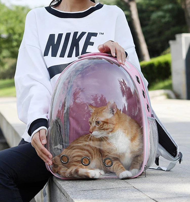 High Quality Astronaut Portable Cat Travel Bag Breathable Space Capsule Expandable Transparent Carrier Pet Backpack For Cat Dog - Play Paws Toys
