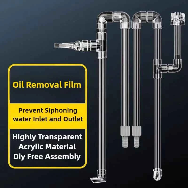 Aquarium Inlet Outlet Lily Pipe DIY Clear Acrylic Water Skimmer Inflow Outflow Fish Tank Filter Accessories Fishbowl Equipment