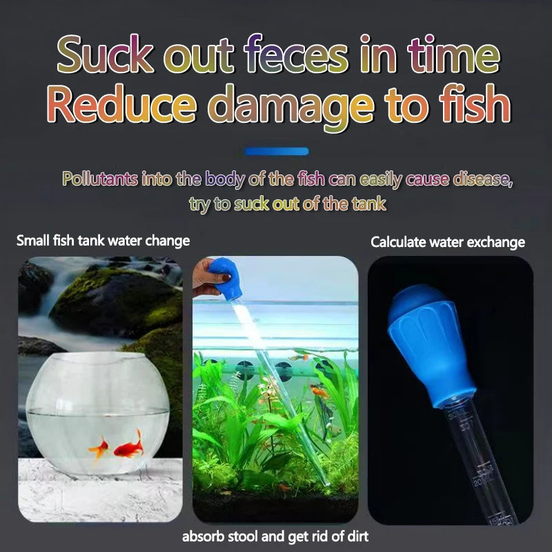 Lengthen Pipettes Cleaner Simple Cleaning Tool For Aquarium Water Changer Aquarium Siphon Fish Tank Vacuum Cleaner 29cm 45cm