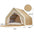 Cat nest Winter warm cat villa Cat house shell semi-enclosed sleeping bag cat scratching board does not drop scraps sisal cat te - Play Paws Toys