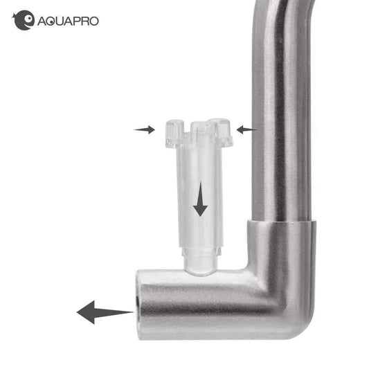 AQUAPRO Mini Skimmer Stainless Steel Inlet Outlet Pipes Inflow Outflow Shrimp Water Filter Aquarium Fish Tanks Accessories