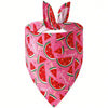 Cute Cartoon Printed Bandana Adjustable Summer Pet Scarf For Dog Cat Bib Kerchief Triangle Towel Holiday Accessories