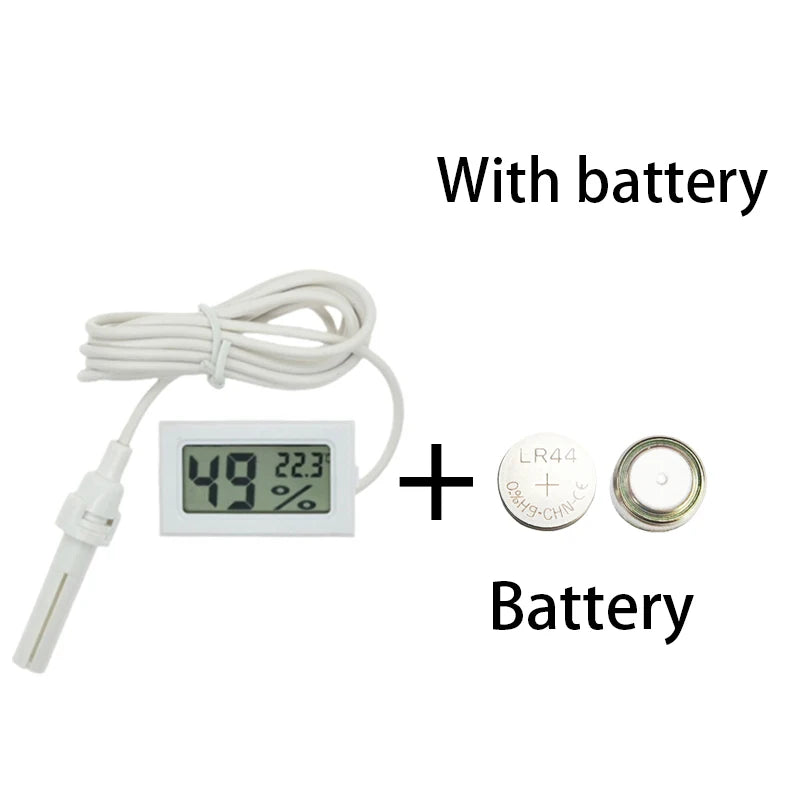Mini Convenient Digital LCD Thermometer Sensor Hygrometer Gauge Refrigerator Aquarium Monitoring Display Humidity Detector